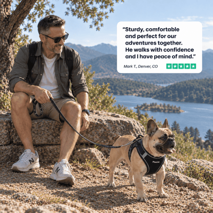 SECURE-FIT SMALL DOG HARNESS + LEASH