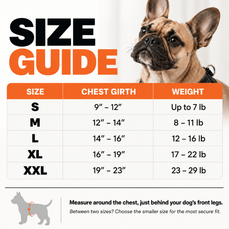 SECURE-FIT SMALL DOG HARNESS + LEASH