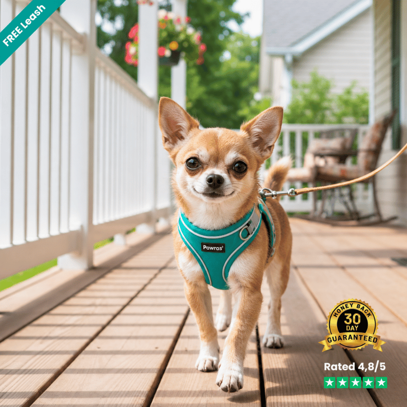 SECURE-FIT SMALL DOG HARNESS + LEASH