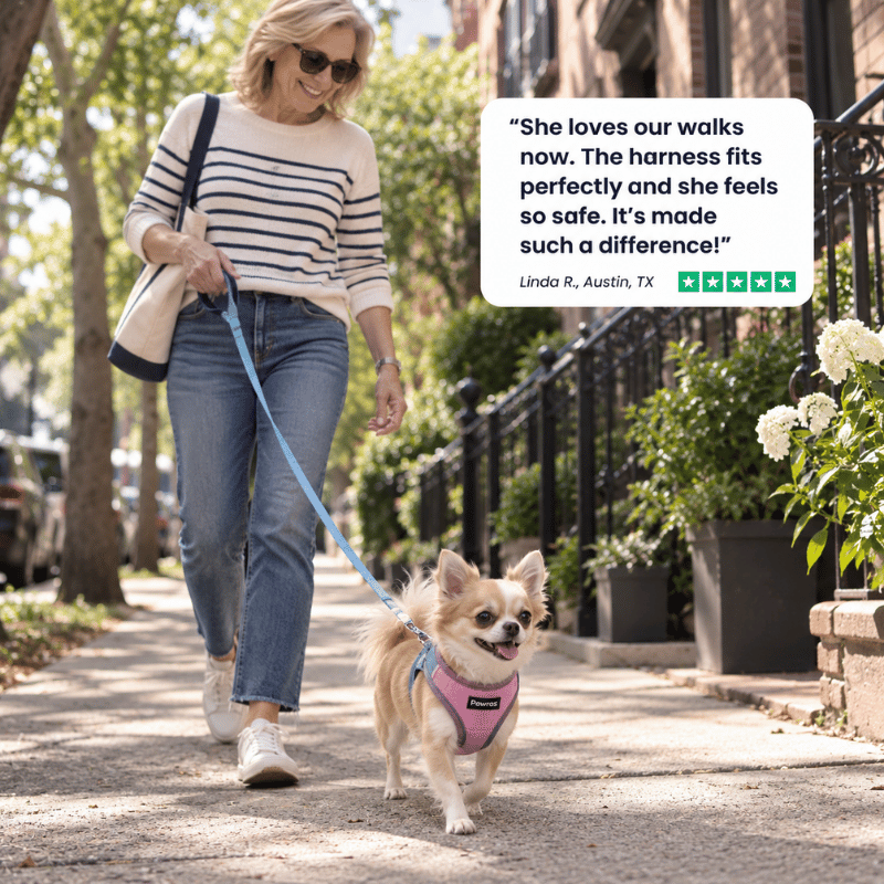 SECURE-FIT SMALL DOG HARNESS + LEASH