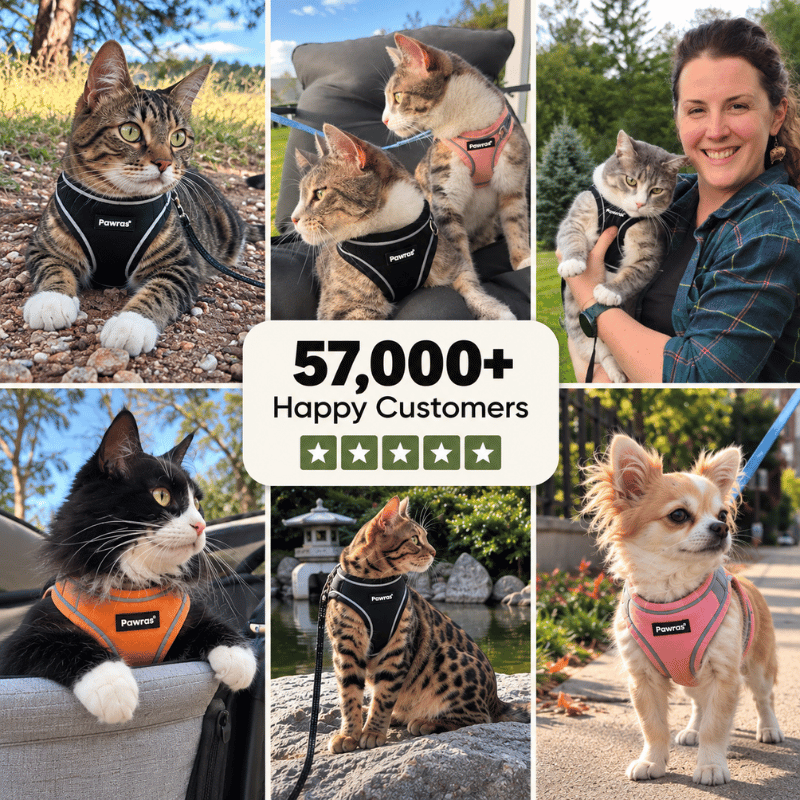 ESCAPE-PROOF CAT HARNESS + LEASH