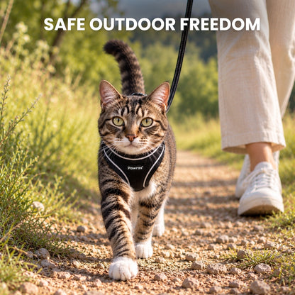 ESCAPE-PROOF CAT HARNESS + LEASH