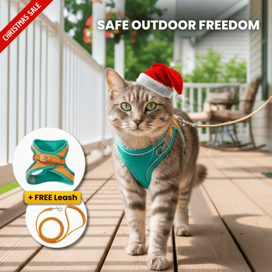 ESCAPE-PROOF CAT HARNESS + LEASH